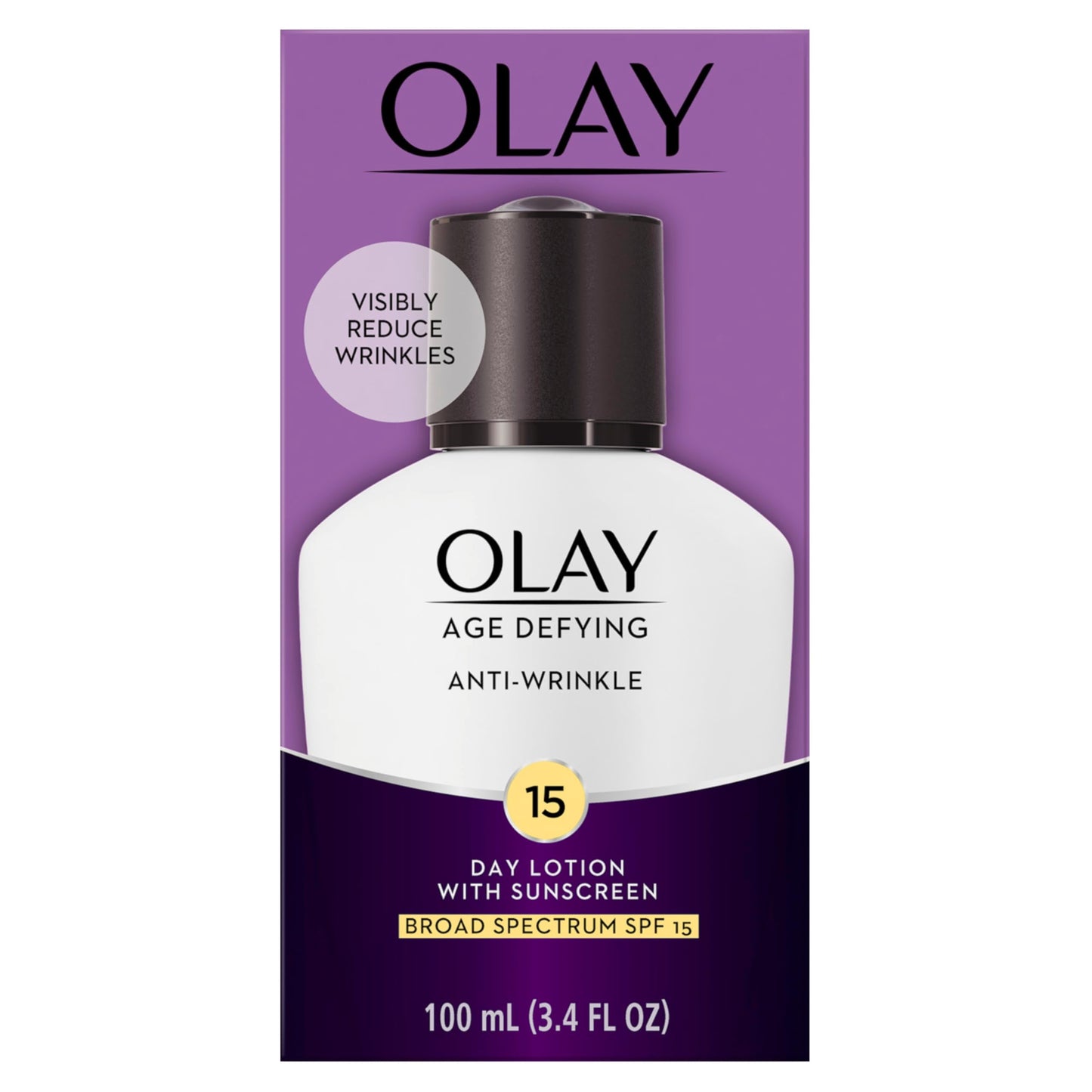 Olay Age Defying, Anti-Wrinkle Day Lotion with Sunscreen, SPF 15, 3.4 Oz. (Pack of 2) Packaging may Vary Beauty & Personal Care Olay