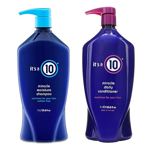 It's A 10 Miracle Moisture Shampoo 33.8 Oz & Daily Conditioner 33.8 Oz Duo. Beauty & Personal Care It's a 10 Haircare