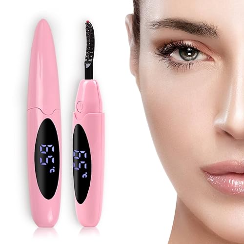 ZAPAL Heated Eyelash Curler, Heated lash Curler, Intelligent Power Off Electric Eyelash Curler Heated Quickly 24 Hs Lasting Natural Makeup (Pink Beauty & Personal Care ZAPAL