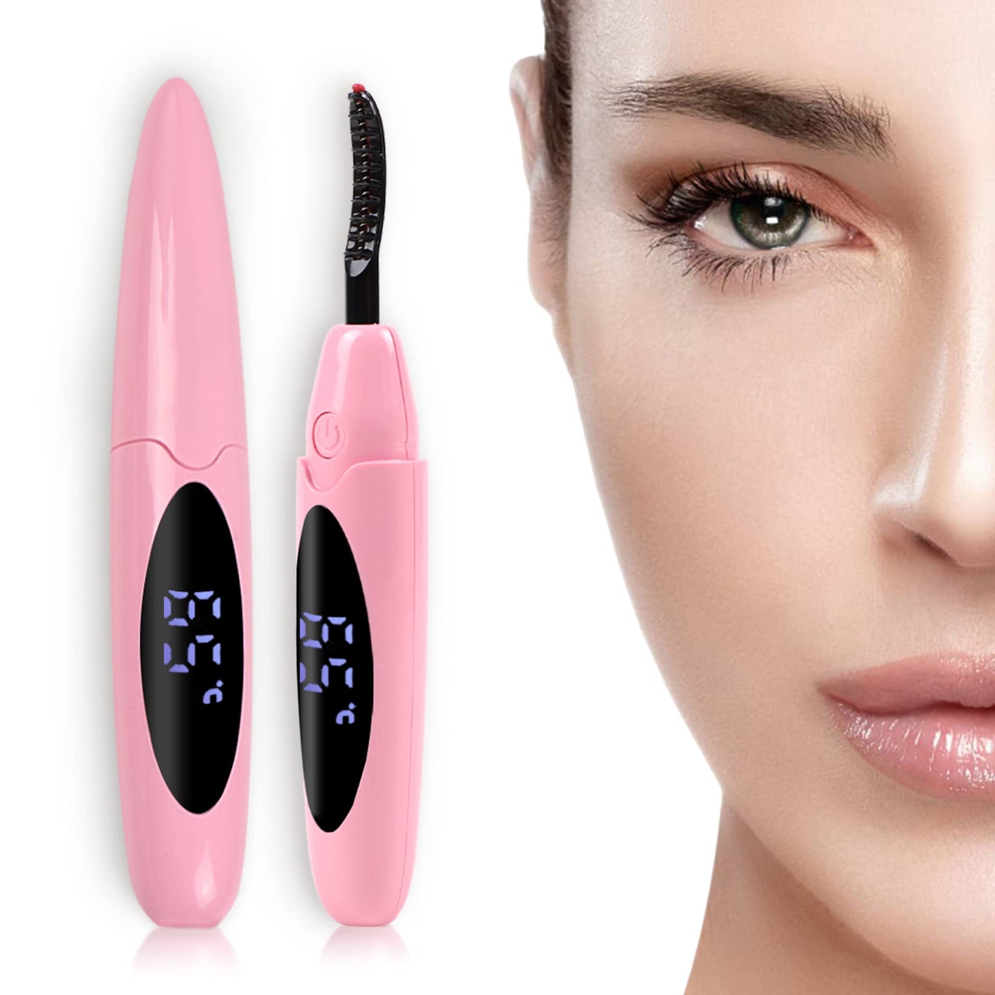 ZAPAL Heated Eyelash Curler, Heated lash Curler, Intelligent Power Off Electric Eyelash Curler Heated Quickly 24 Hs Lasting Natural Makeup (Pink Beauty & Personal Care ZAPAL