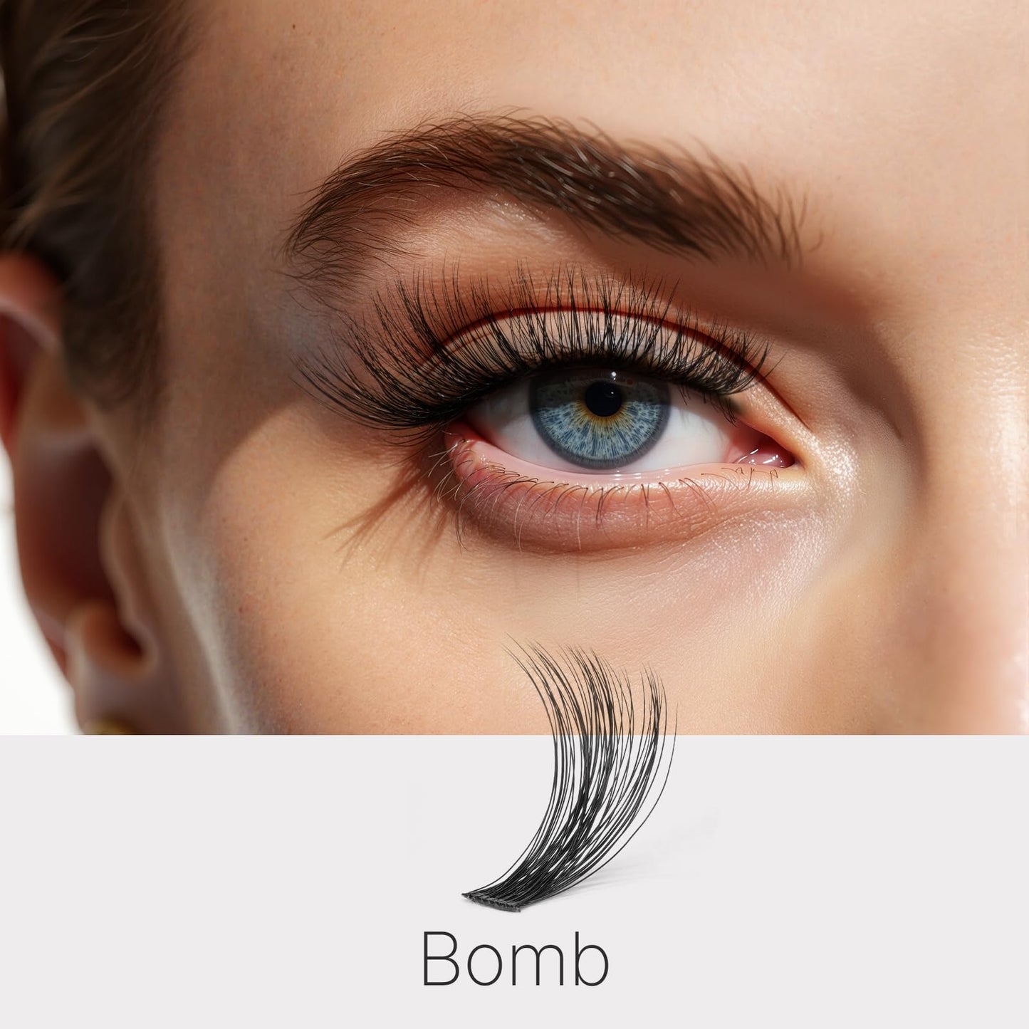 VEYESBEAUTY Lash Clusters Individual Eyelash Extensions Thin & Invisible Band DIY False Eyelashes for Self-application Newbie's Five-Second Series Beauty and Personal Care VEYESBEAUTY