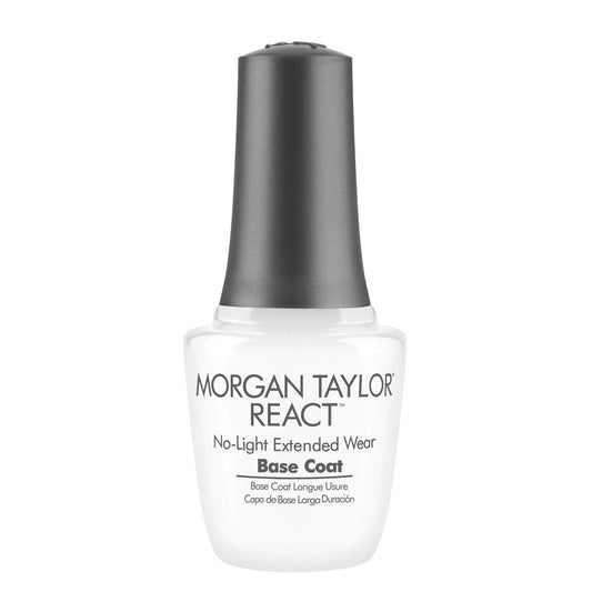 Morgan Taylor REACT Base Coat - Long-Lasting, No LED Light Needed, 15 mL