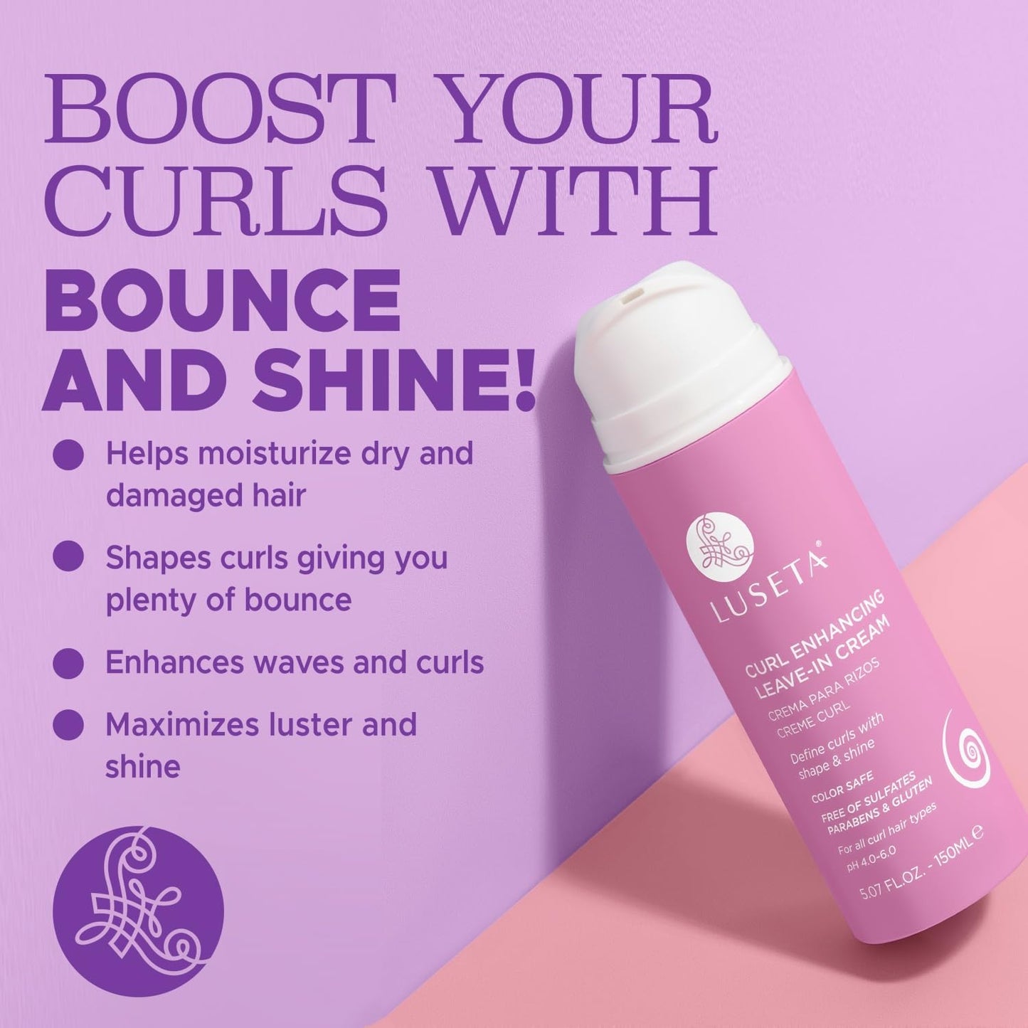 Luseta Curl Defining Cream Enhances Waves and Curls Hydrating and Moisturizing Leave in Cream for Curly Hair Frizz Control Add Shine Sulfate Free 5.07 Beauty & Personal Care L LUSETA