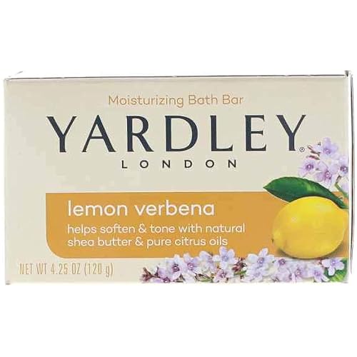 Yardley London Lemon Verbena with Shea Butter & Pure Citrus Oil Moisturizing Bar 4.25 ozr (Pack of 6) Beauty & Personal Care Yardley