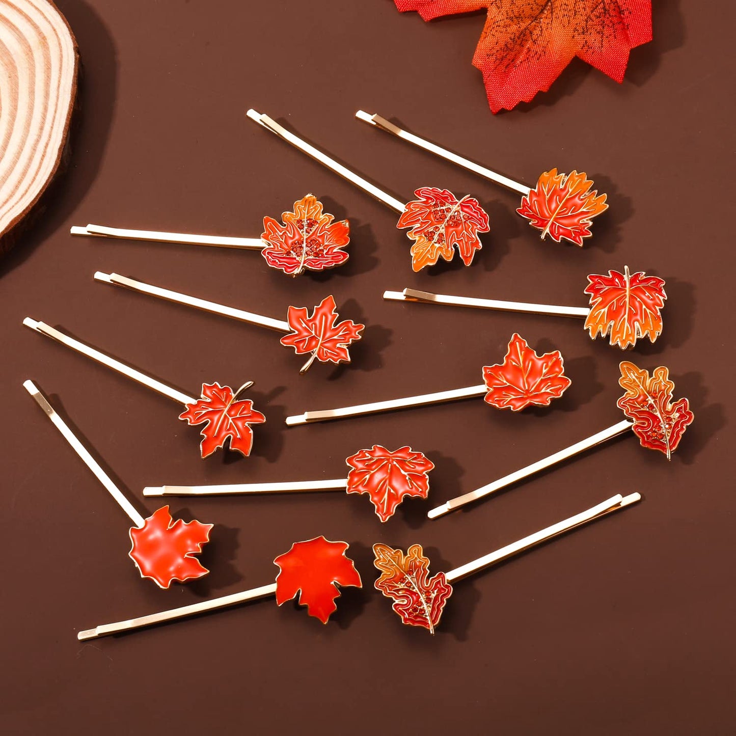 YAHPERN 12PCS Fall Hair Clips for Women Thanksgiving Hairpins Harvest Turkey Maple Leaf Pumpkin Hair Clips Autumn Bobby Pins Costume Party Hair Beauty & Personal Care YAHPERN