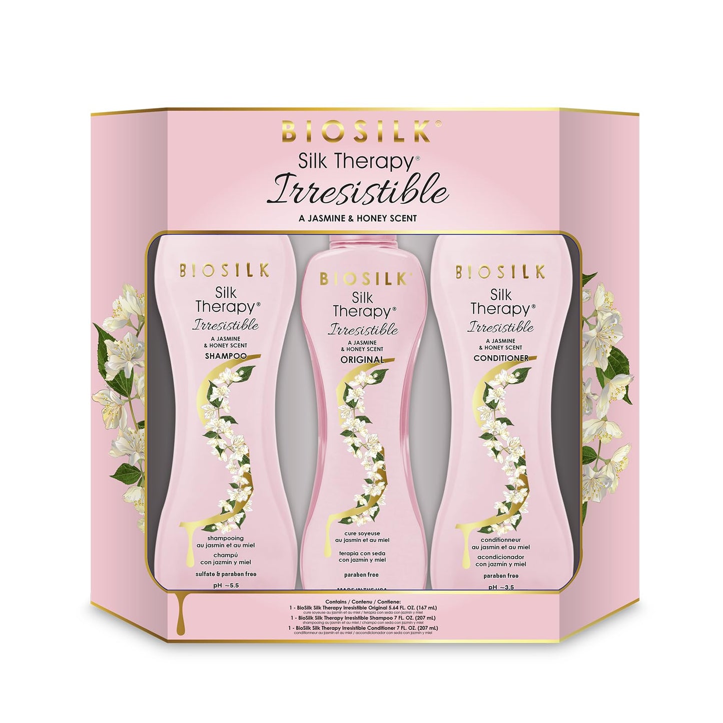 BioSilk Irresistible Trio Kit, Shampoo, Conditioner & Reconstructing Treatment, Sulfate, Paraben & Cruelty-Free, 7 Oz + 7 Oz + 5.64 Oz (3 Products) Beauty & Personal Care BioSilk