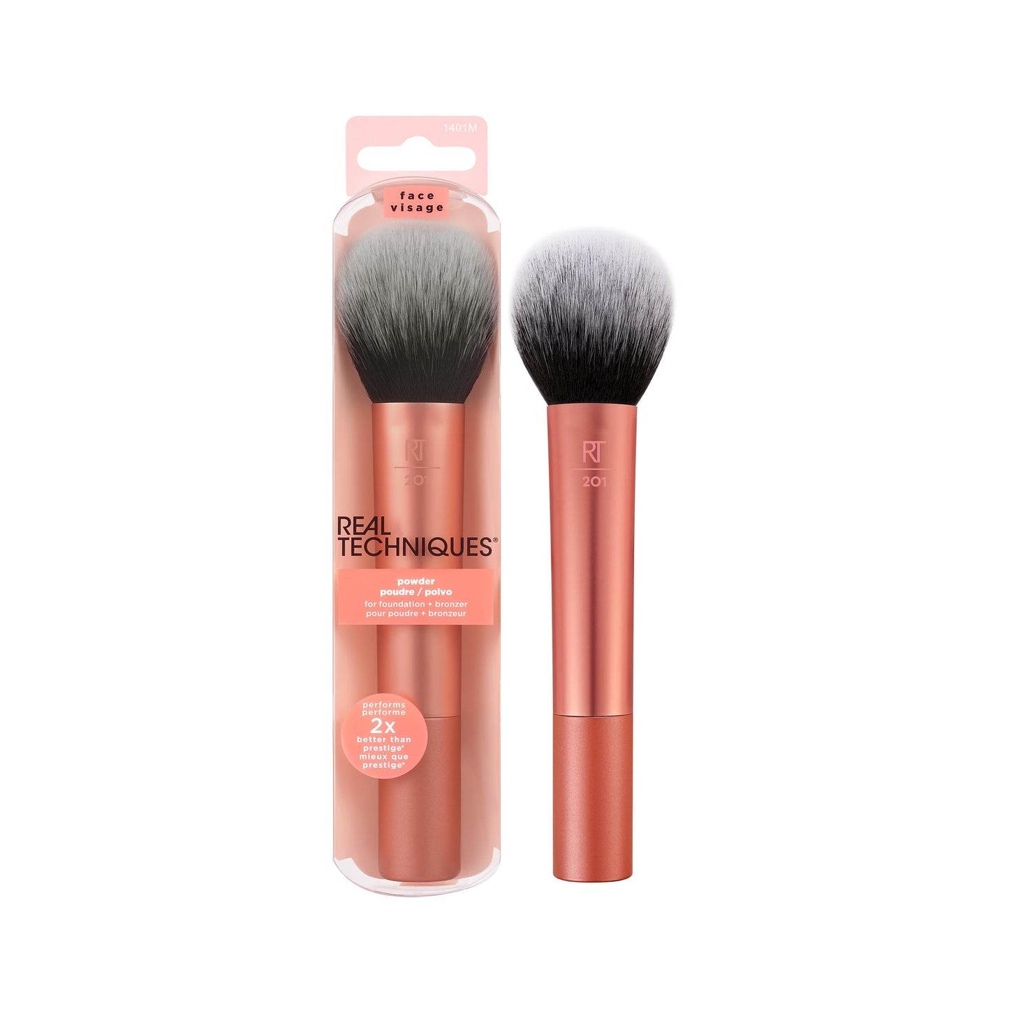 Real Techniques Ultra Plush Powder Makeup Brush, For Setting Powder, Bronzer, & Blush, Sheer, Buildable Coverage, Large, Fluffy Powder Brush, Vegan Beauty & Personal Care Real Techniques