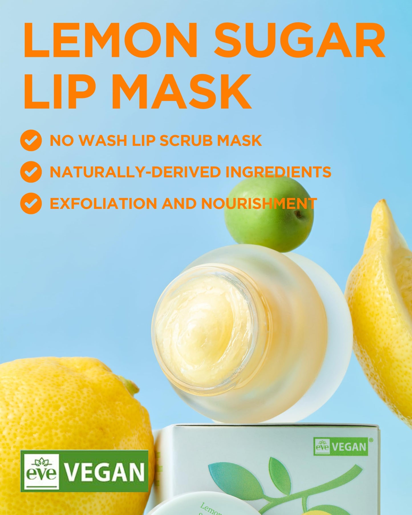 TOCOBO Lemon Sugar Lip Mask - No-Wash Overnight Lip Scrub & Sleeping Mask - Melting Sugar Crystals + Lemon Oil Exfoliating Treatment for Dry, Flaky Beauty and Personal Care TOCOBO