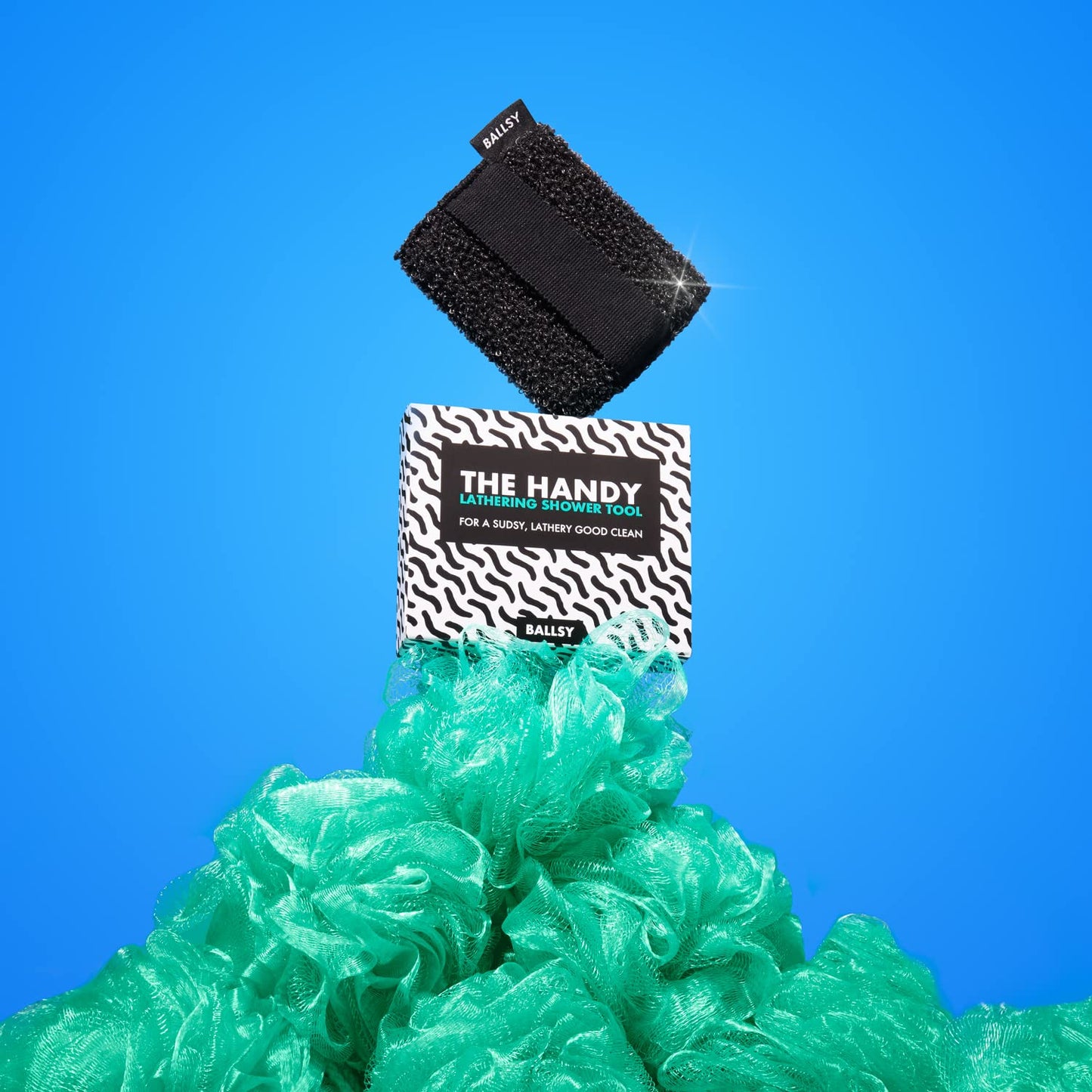 Ballsy Handy Shower Tool - Sponge for Generating Extra Suds, with Gently Exfoliating Design Beauty & Personal Care Ballsy
