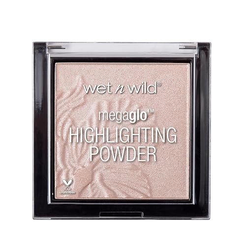 wet n wild MegaGlo Highlighting Powder, Highlighter Makeup, Shimmer Glow, Pink Rose Gold Blossom Glow Beauty & Personal Care wet n wild