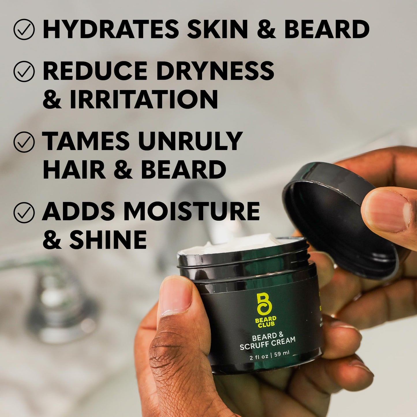 The Beard Club Biotin Beard Cream - Moisturizing and Hydrating Shea Beard Butter for Healthier Facial Hair & Skin Beauty & Personal Care The Beard Club