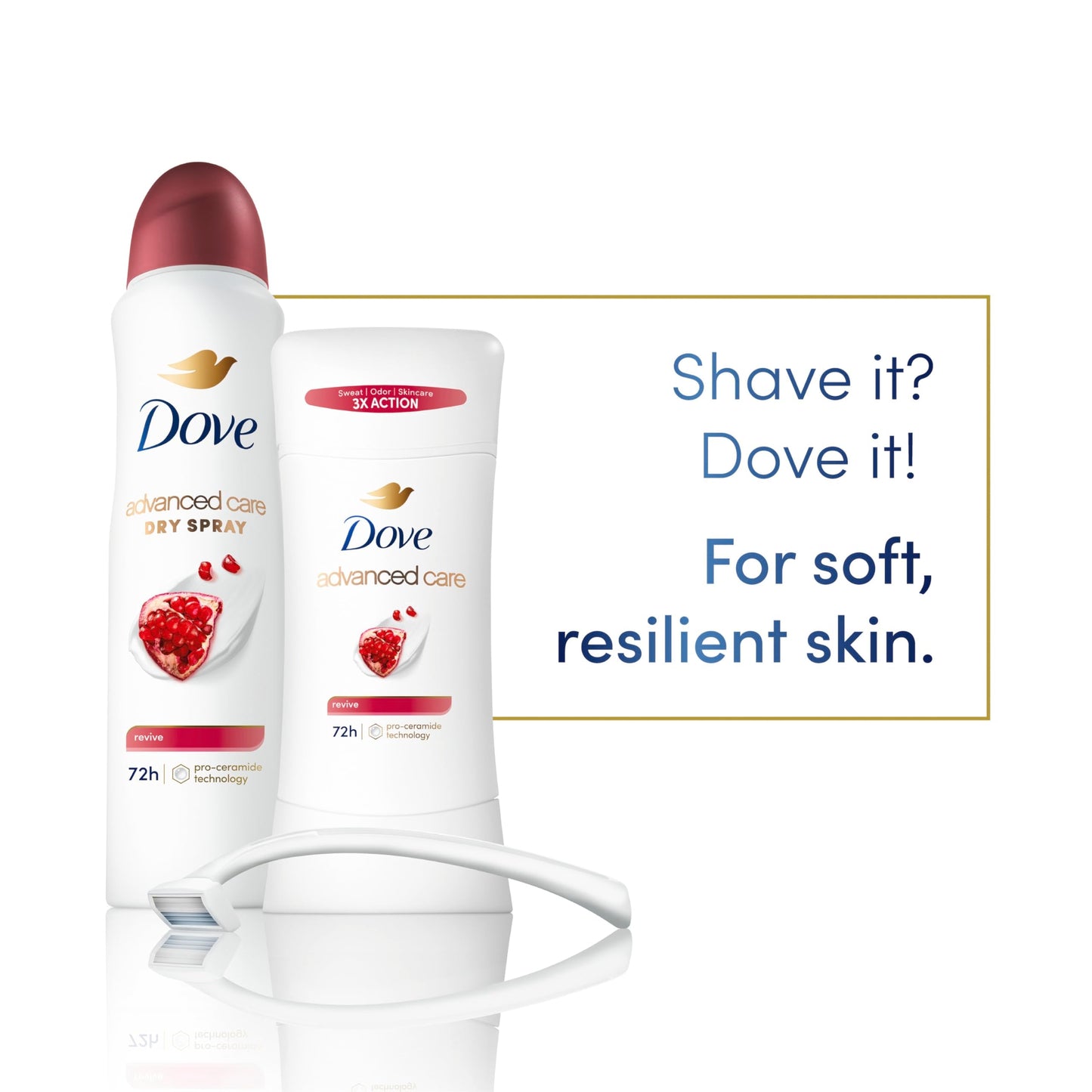 Dove Deodorant 2.6 Ounce Advanced Care Anti-Perspirant Revive (Pack of 3) Beauty and Personal Care Dove