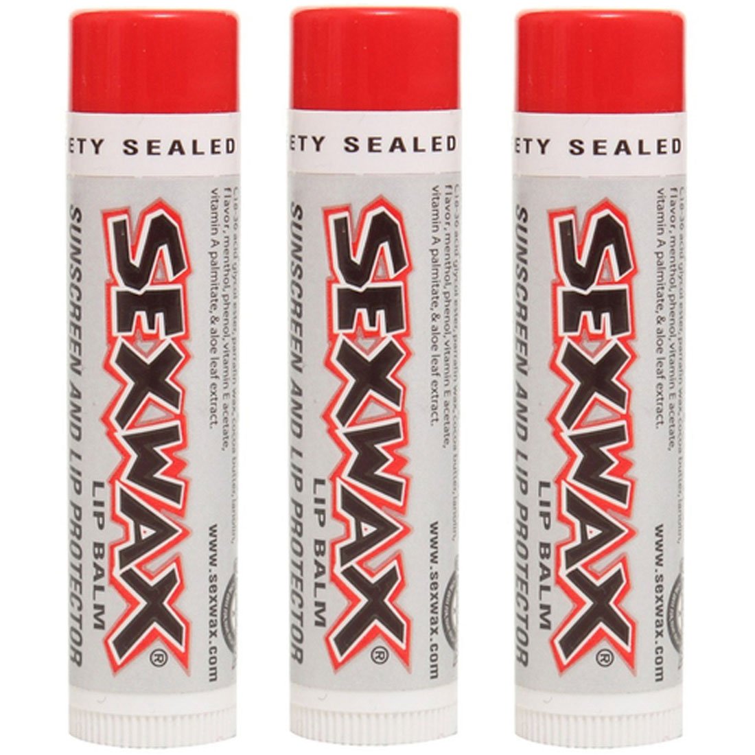 Sex Wax SPF 30 Lip Balm - An Original classic. Smells great, like the beach, and keeps your lips moist and smoothe (3 Pack) Beauty and Personal Care Mr Zogs Sex Wax