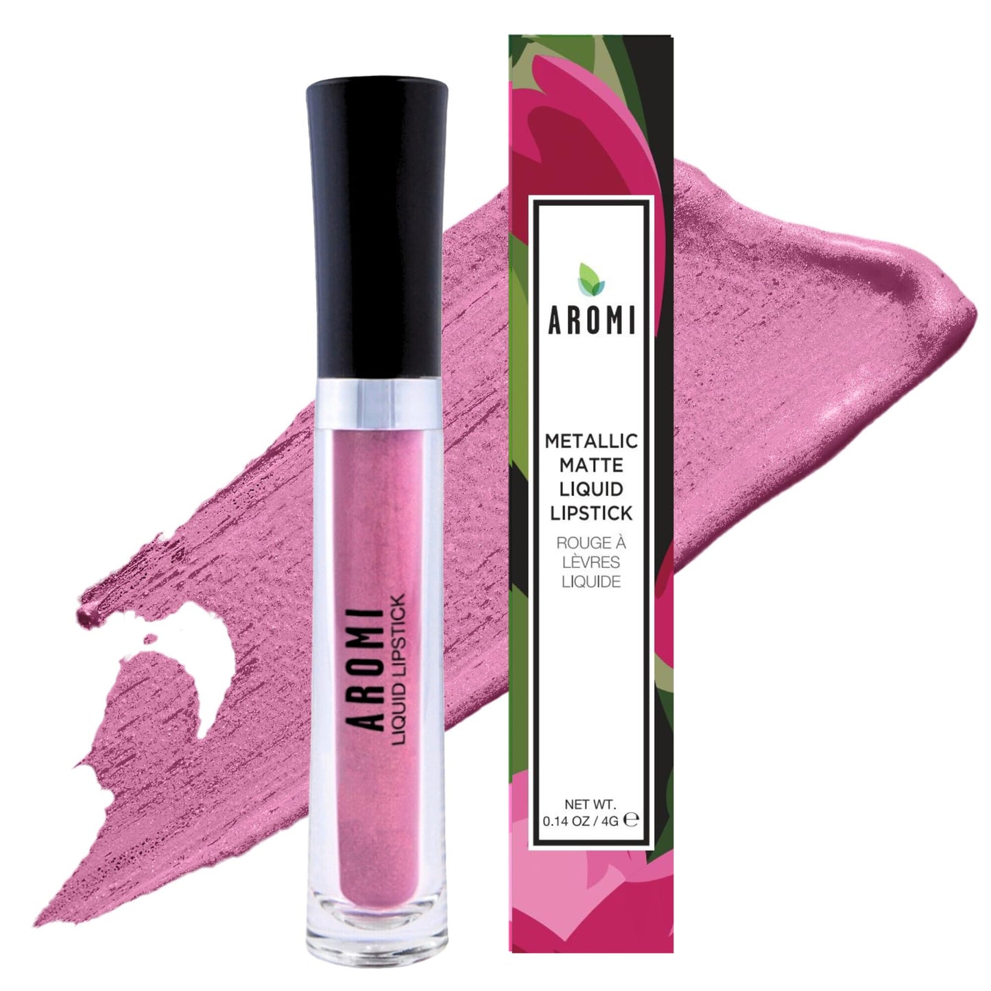 Aromi Metallic Matte Liquid Lipstick | Dusty Rose Pink, Light Rosy Mauve Lip Color with Shimmery Finish, Long-lasting, Waterproof, Vegan (Fairy Tale) Beauty & Personal Care Aromi