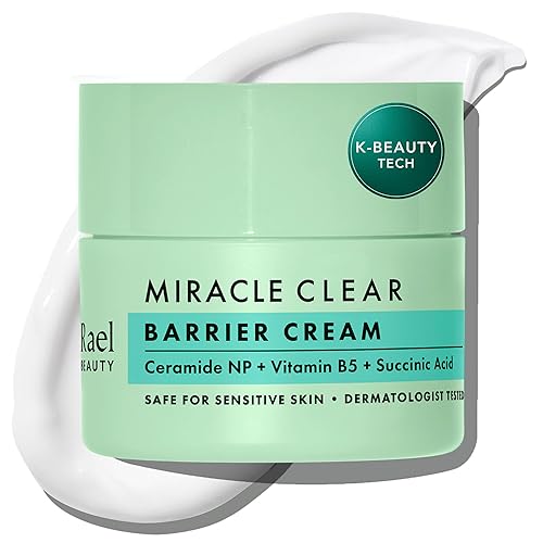 Rael Face Moisturizer, Miracle Clear Barrier Cream - Lightweight Moisturizer with Succinic Acid and Vitamin B5, Hydration, Korean Skin Care (1.8 oz) Beauty & Personal Care Rael