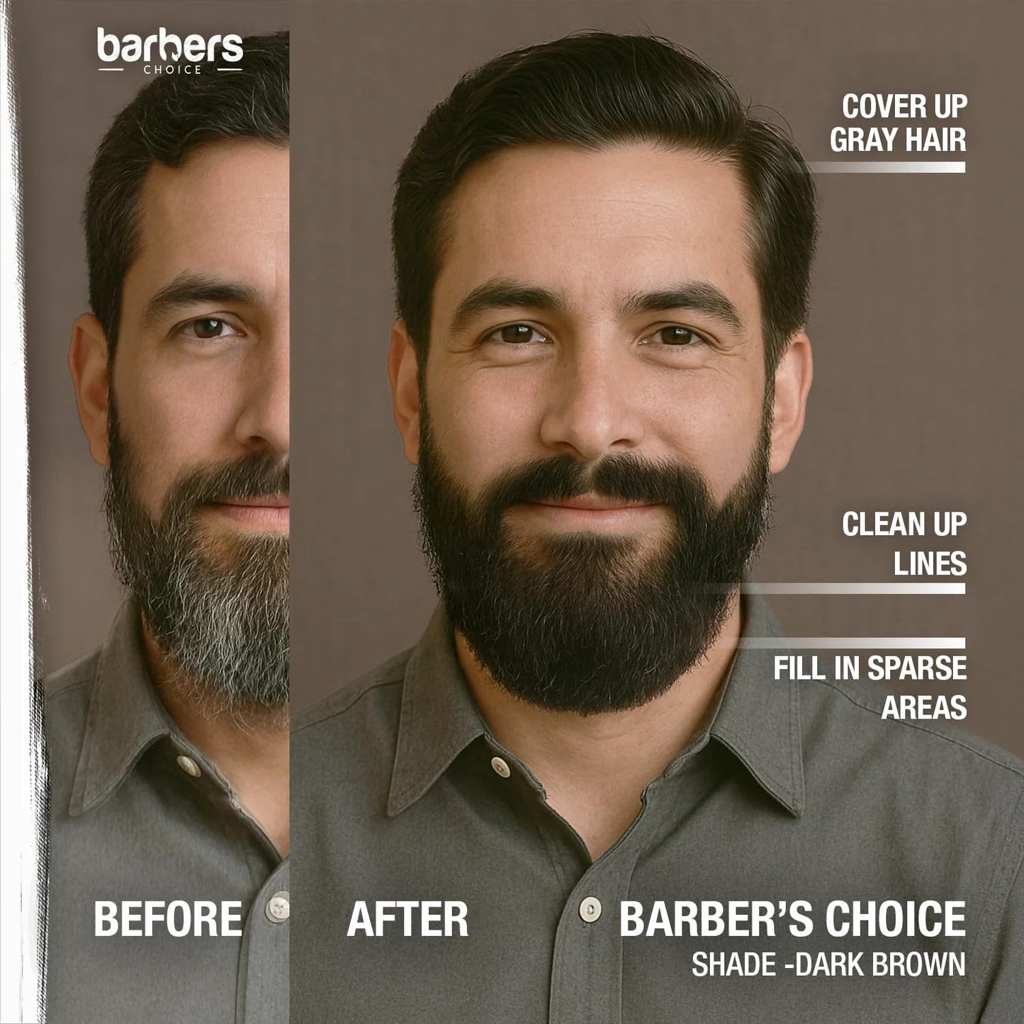 Godefroy Barbers Choice 3 Application Beard and Mustache Color, Medium/Light Brown, 0.3 Pound Beauty & Personal Care Godefroy