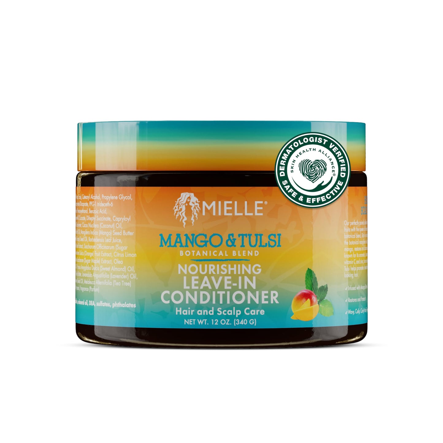 Mielle Organics Mango & Tulsi Nourishing Leave In Conditioner for Curly Hair - Moisturizing Leave In Conditioner with Breakage Protection & Scalp Beauty & Personal Care Mielle Organics