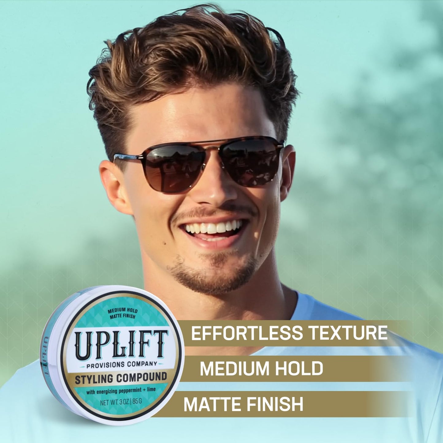 Uplift Provisions Company Styling Compound - Hair Clay Pomade with a Natural, Matte Finish and Medium Hold - Versatile Styling Clay for Men or Women 3 Beauty & Personal Care Uplift Provisions Company