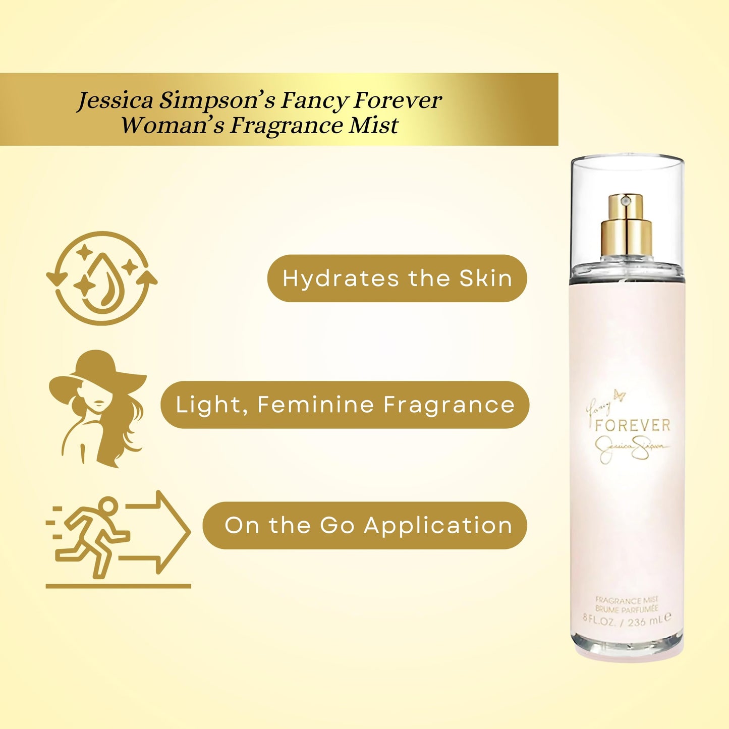 Jessica Simpson Fancy Forever Women Frangrance Mist 8 oz, Z8973W Beauty & Personal Care Jessica Simpson