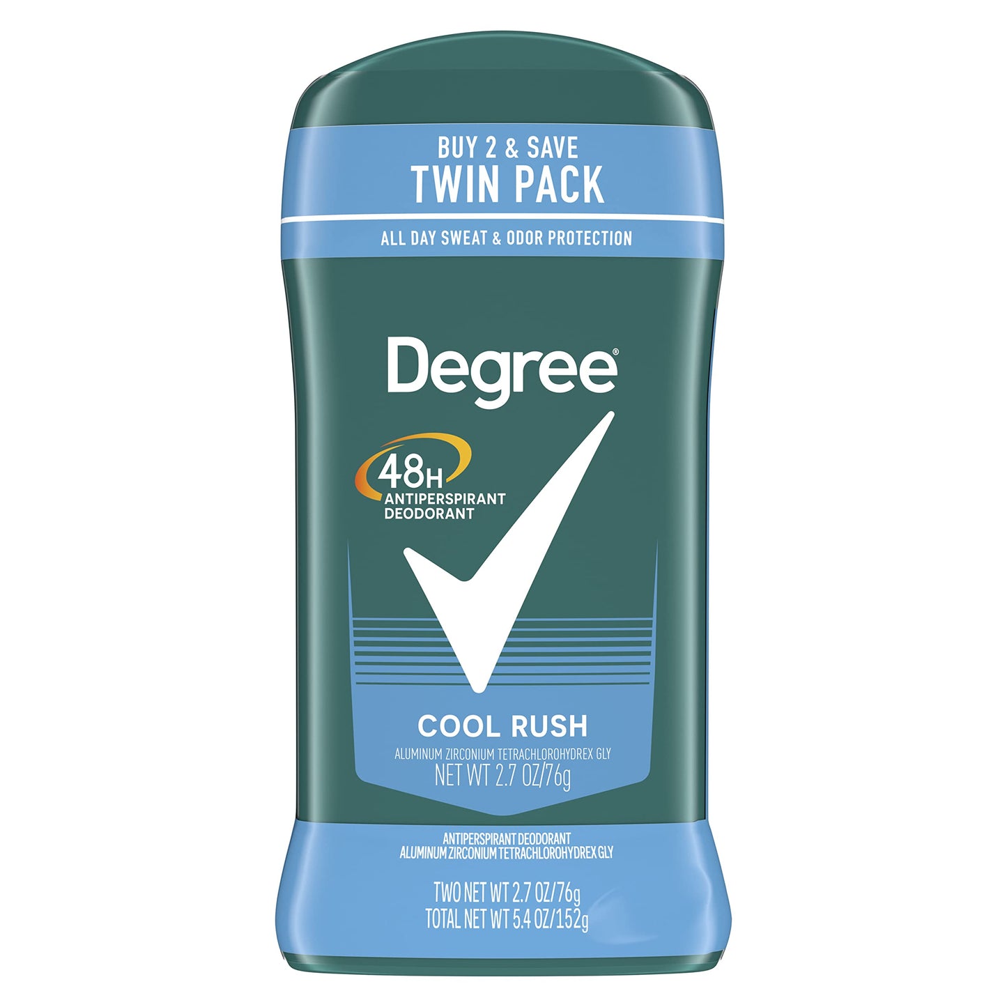 Degree Men Original Antiperspirant Deodorant 48-Hour Odor Protection Cool Rush Mens Deodorant Stick 2.7 oz, 2 Count Beauty and Personal Care Degree