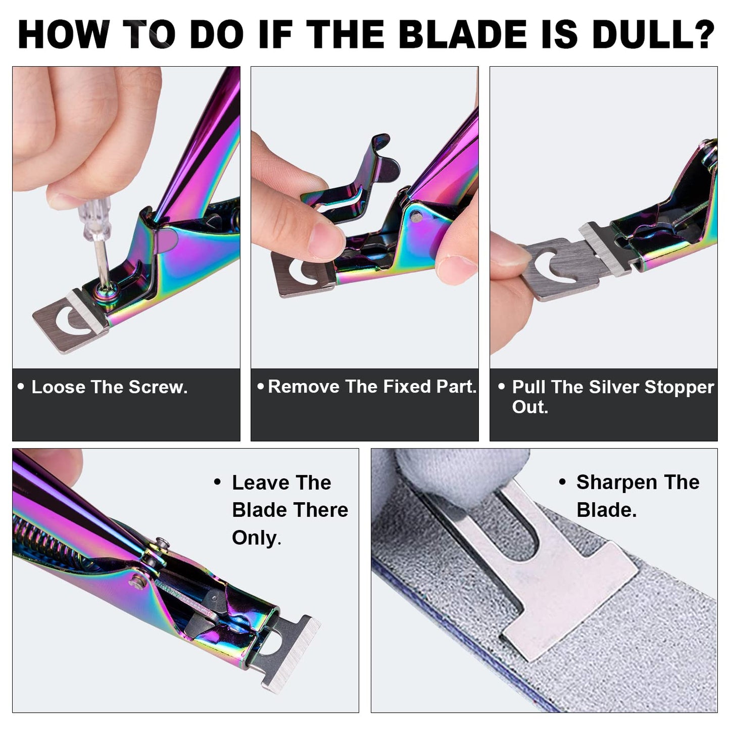 Chameleon Premium Adjustable Nail Clippers for Acrylic Nails, Stainless Steel Cutter Trimmer for Artificial Fake False Tips Manicure Sharp Blade Clip Beauty & Personal Care GA&EN