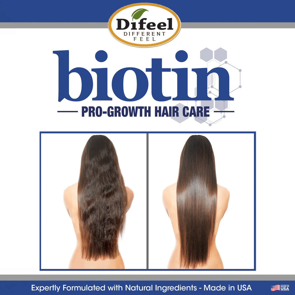 Difeel Pro-Growth Biotin Leave in Conditioning Treatment 8 oz. - Large Bottle