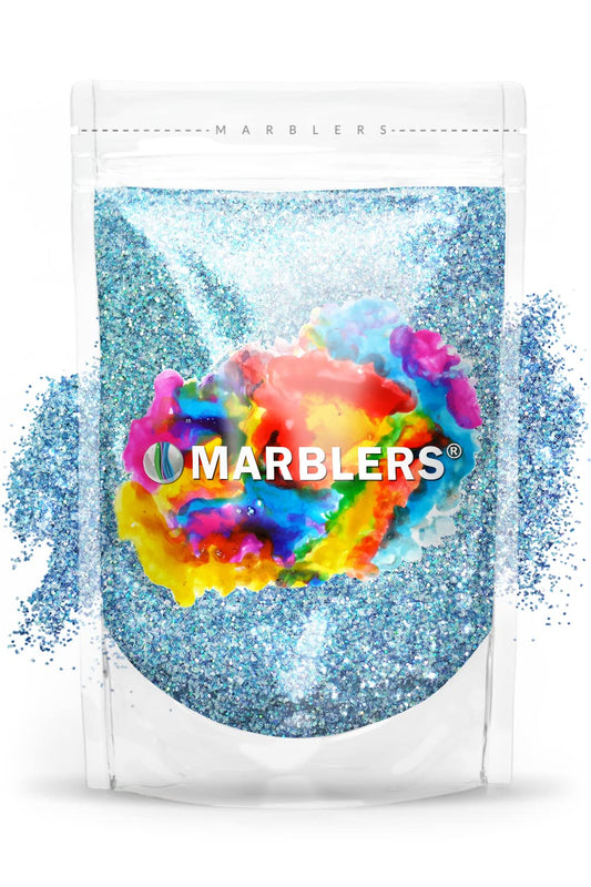 MARBLERS Holographic Glitter [Unicorn Blue] 3oz (85g) | Fine | Non-Toxic, Vegan, Cruelty-Free | Face, Body, Eyeshadow, Hair, Festival, Party Makeup | Beauty & Personal Care MARBLERS
