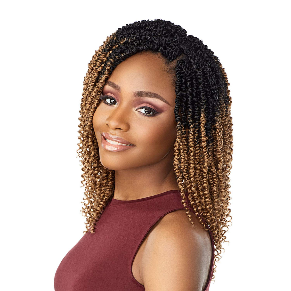 Sensationnel Lulutress Crochet Hair-2X Skinny Passion Twist 12 Inch,T1B/BG