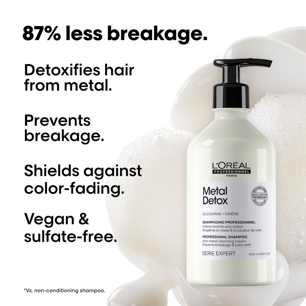 L'Oréal Professionnel Paris Metal Detox Shampoo - Sulfate-Free Anti-Breakage Shampoo For Damaged Hair, Detoxifies, Prevents Damage & Prolongs Hair Beauty & Personal Care L'Oréal Professionnel Paris