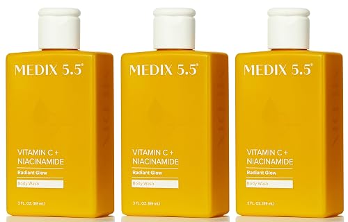 MEDIX Radiant Glow Vitamin C Body Wash W/Niacinamide | Citrus Scented Gentle Body & Face Cleanser For Women, Men, Dry Skin, & Smoother-Looking Skin | Beauty & Personal Care Medix 5.5