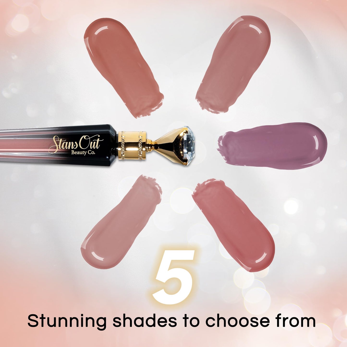 StansOut Beauty Diamond Lustre Fancy Warm Hydrating Lip Gloss | Cute Nude Moisturizing Butter-Smooth Colors | Shades for Naturally Plump & Pout, Beauty & Personal Care StansOut Beauty Company