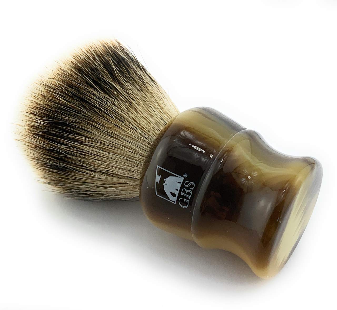 G.B.S Silvertip Badger Bristle Shaving Brush, Faux Horn Handle Extra Soft Bristles Beauty and Personal Care G.B.S