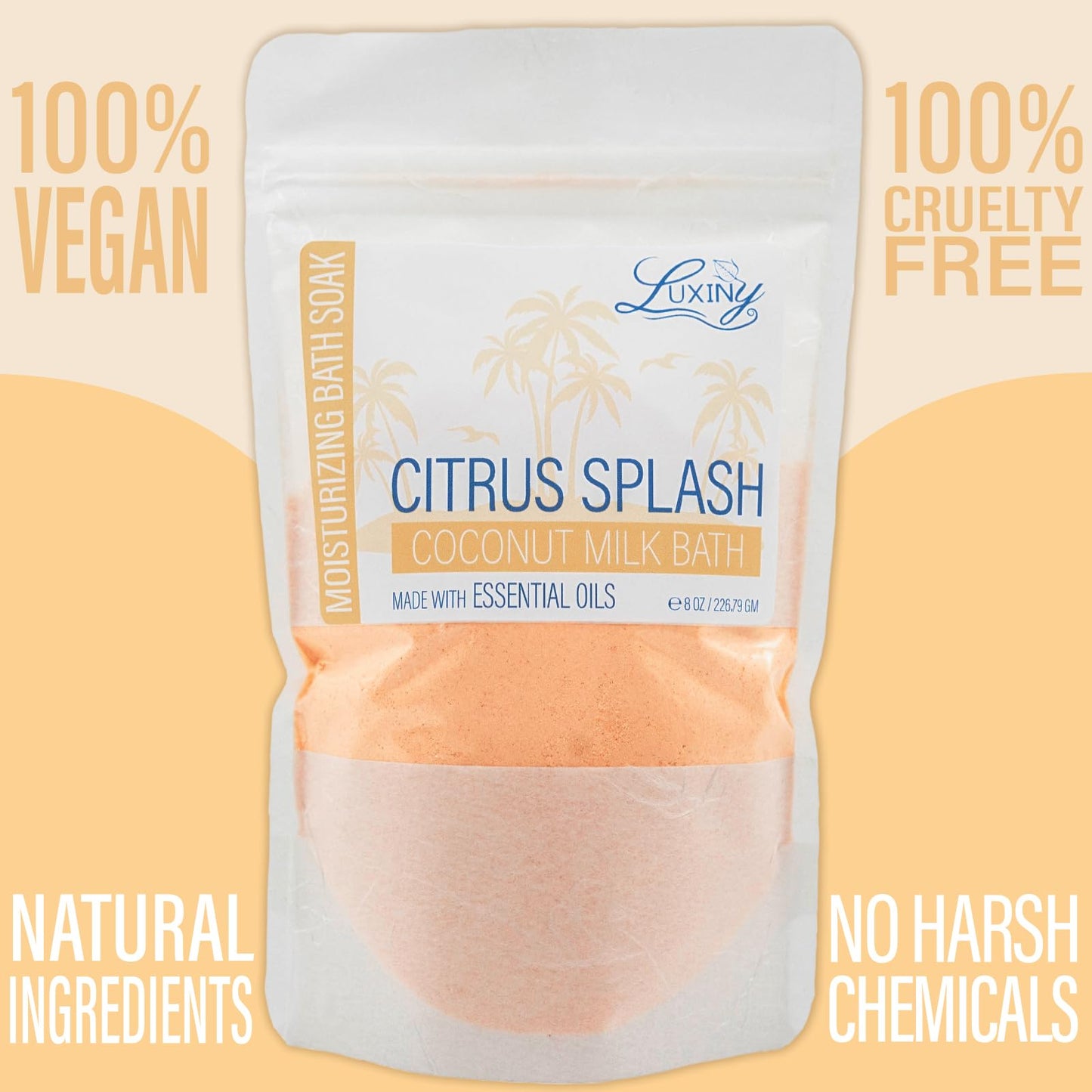 Luxiny Vegan Milk Bath Soak Made with Moisturizing Coconut Milk Powder, Essential Oil, & Sweet Almond Oil for Bath Bomb Dust Soothing Fizz & Relaxing… Beauty & Personal Care Luxiny