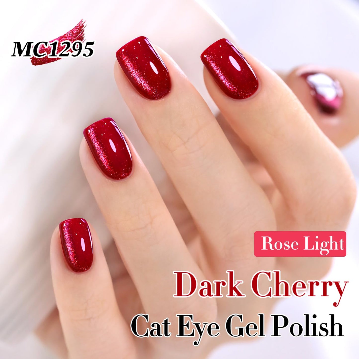 Double Rhythm 15ML Ice Glass Cat Eye Gel Polish with Magnet Holographic Glitter Shimmer Translucent Sheer Color Salon Soak Off Magnetic Nail at Home Beauty and Personal Care Double Rhythm