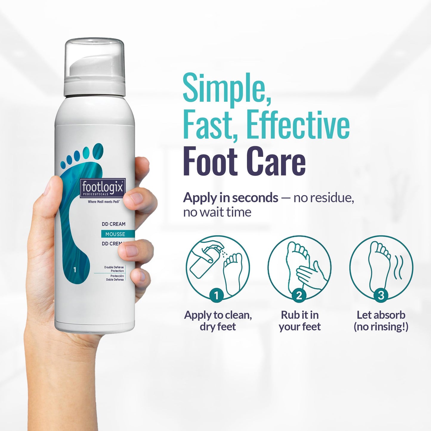 FOOTLOGIX DD Cream Mousse, White, 4.23 Ounce Beauty & Personal Care FOOTLOGIX
