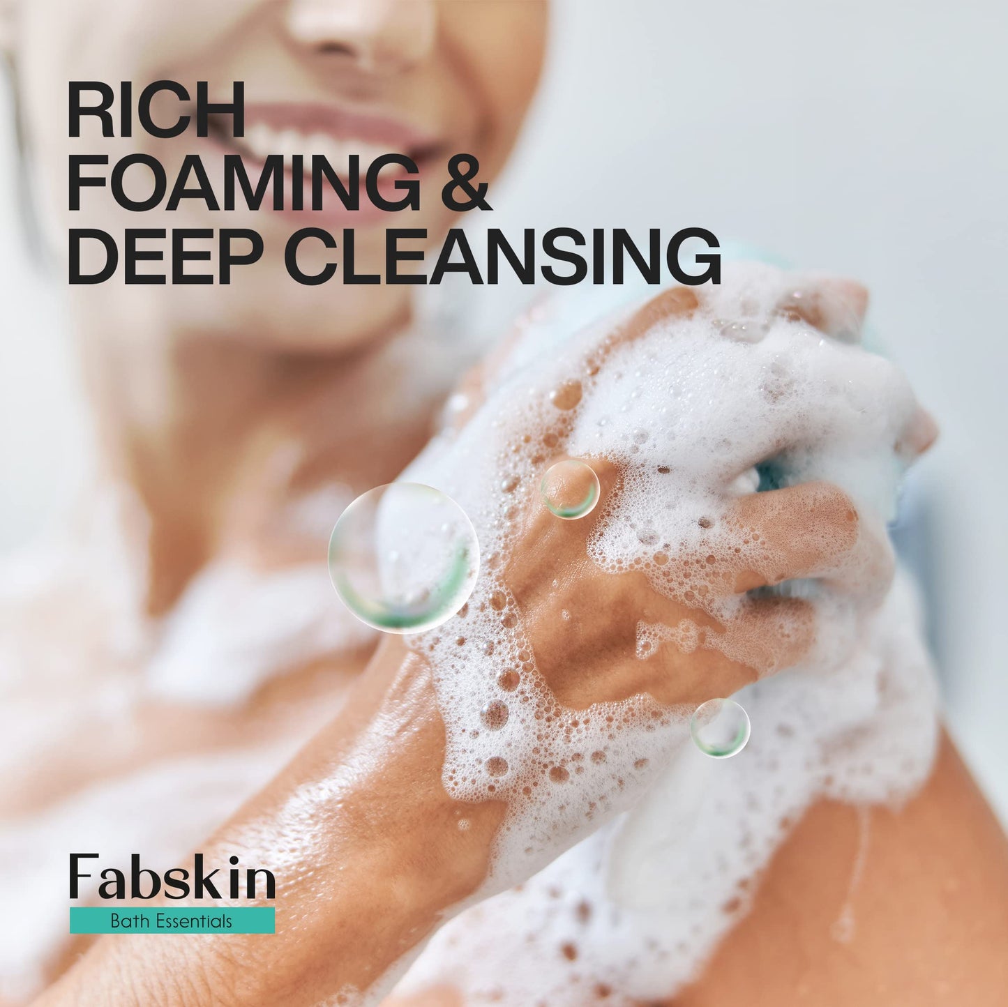 FABSKIN Luxury Bathing Round Loofah for Men and Women (Aqua and Pink) Beauty and Personal Care FABSKIN