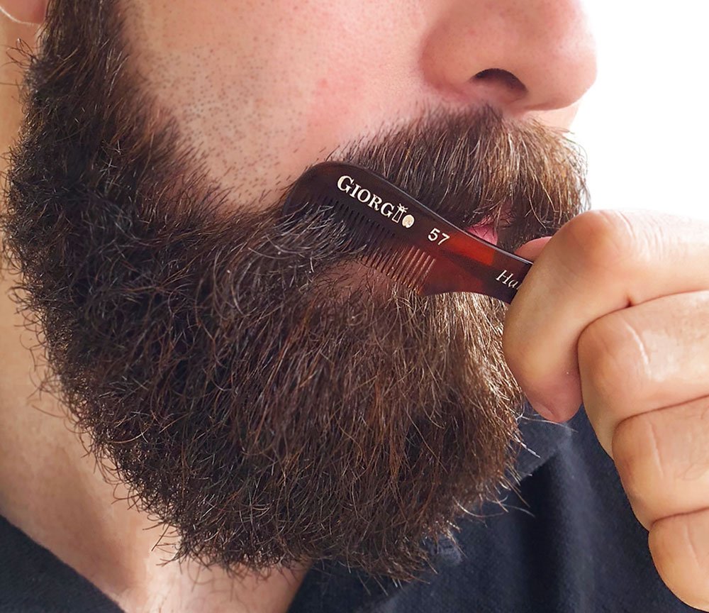 Giorgio G39 & G57 Extra Small 2.75 Inch Men's Fine Toothed Beard and Mustache Comb for Facial Hair Grooming and Styling. Wallet Pocket Comb Handmade Beauty and Personal Care GIORGIO