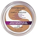 COVERGIRL Simply Ageless Instant Wrinkle Defying Foundation, SPF 28, Hyaluronic Complex & Vitamin C - 245 Warm Beige, Pack of 1 Beauty & Personal Care COVERGIRL