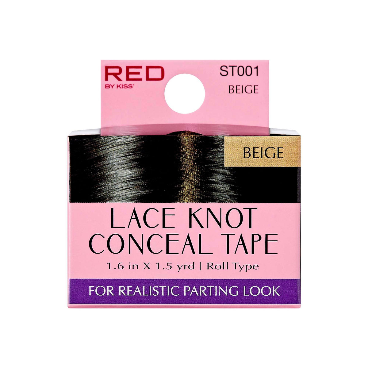 Red by Kiss Lace Knot Conceal Tape, Ultra-Thin & Skin-Like Silicone Wig Tape for Lace Wig Grids & Knots, Reusable & Sweat-Resistant, Strong Hold