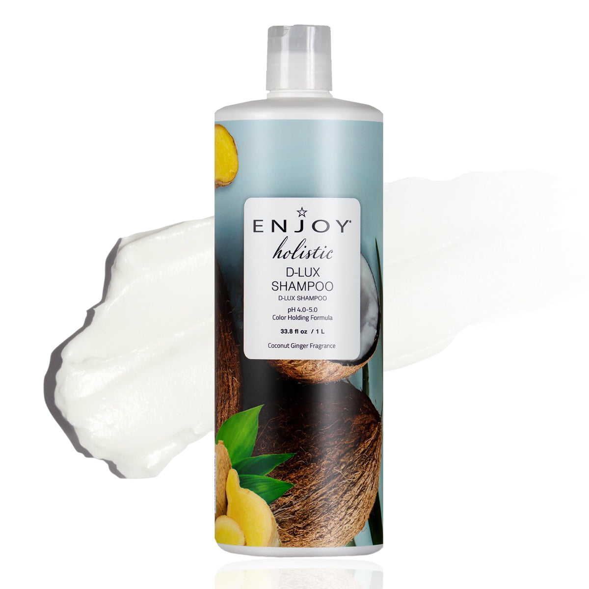 Enjoy Holistic D-Lux Shampoo - Deep Nourishing Treatment for Thick, Coarse & Curly Hair - Ultimate Softness, Shine & Detangling - Sulfate & Paraben