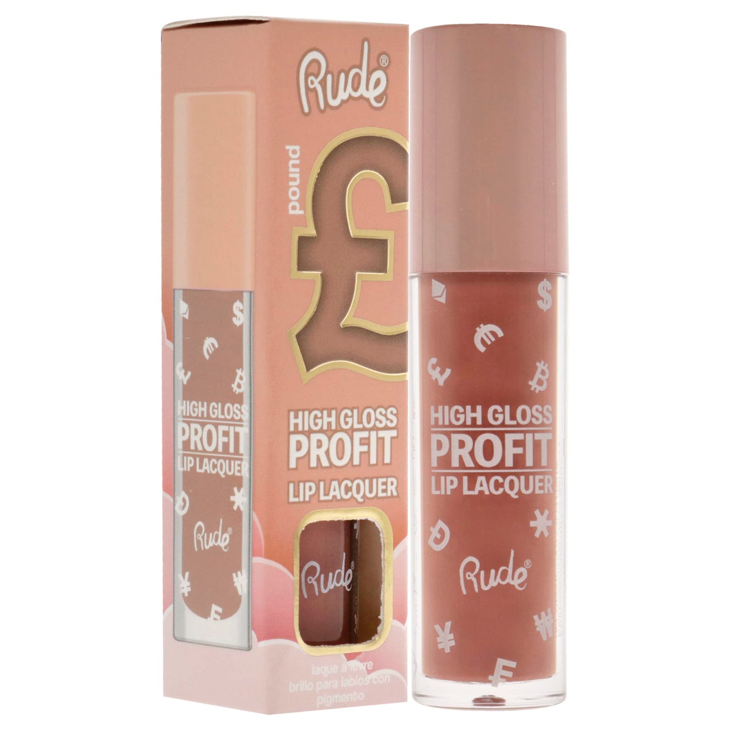 Rude Cosmetics High Gloss Profit Lip Lacquer - Pound Lip Gloss Women 0.141 oz Beauty & Personal Care RUDE