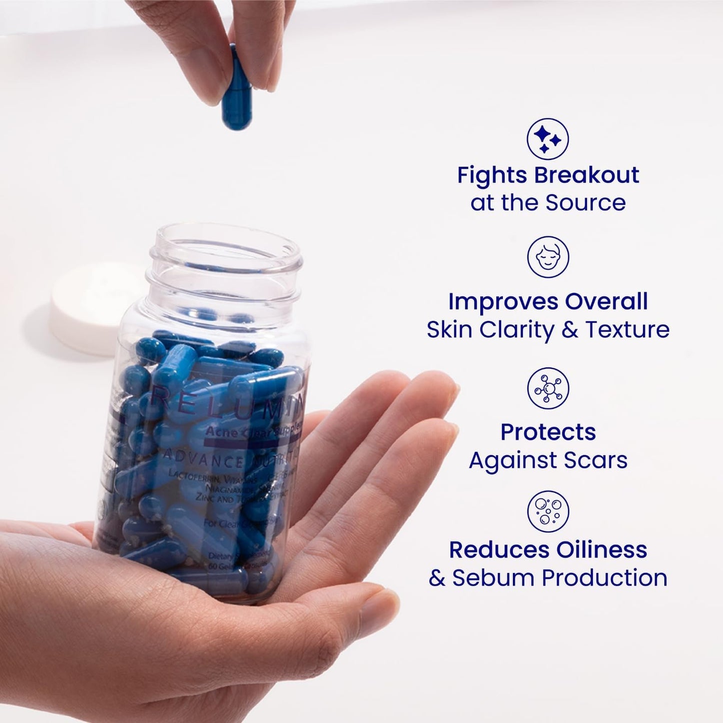 Relumins Dual Capsule Formula - Natural Beauty Supplement with GLA, Borage Oil, Vitamin E, Zinc, Turmeric, and Hydrating Plant-Based Oils - Supports Beauty & Personal Care Relumins
