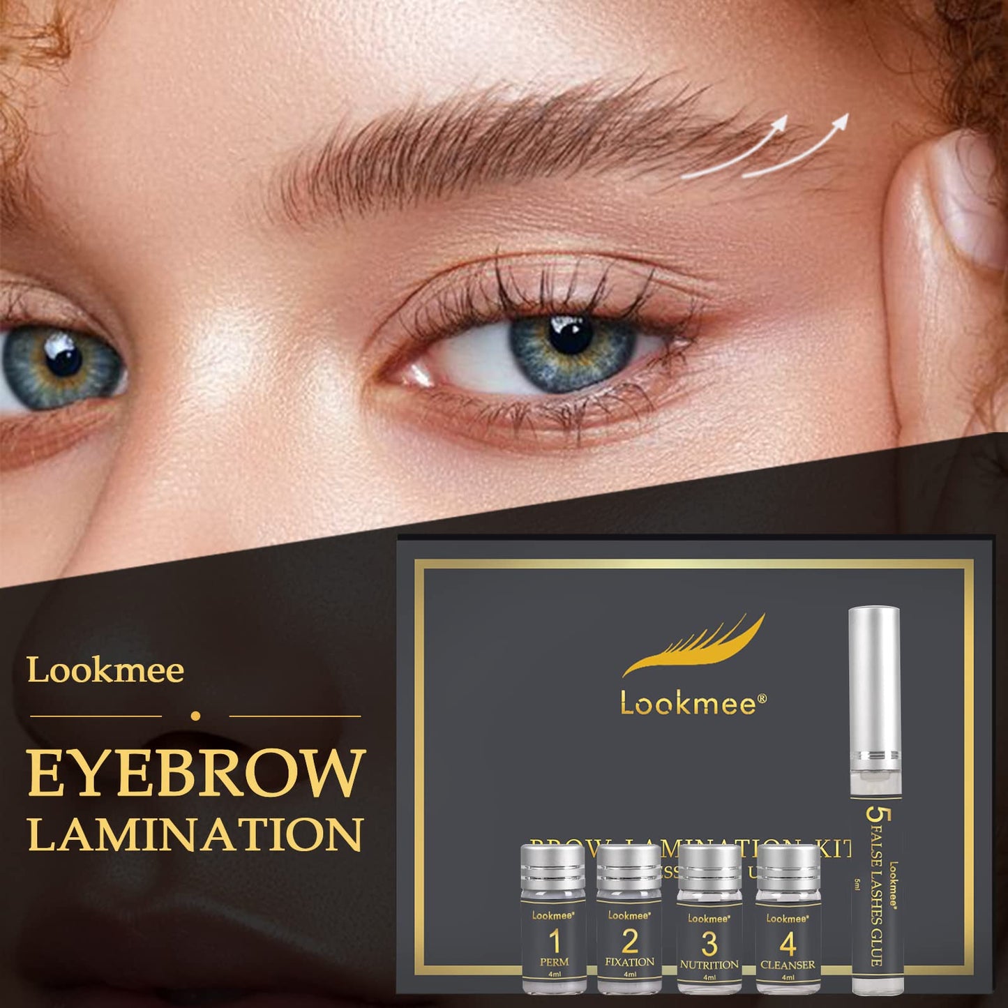 Lookmee Eyebrow Lamination Kits, Professional Instant Eyebrow Lift Kit, At Home DIY Long Lasting Eyebrow Perming Kit for Fuller and Messy Eyebrows Beauty & Personal Care Lookmee