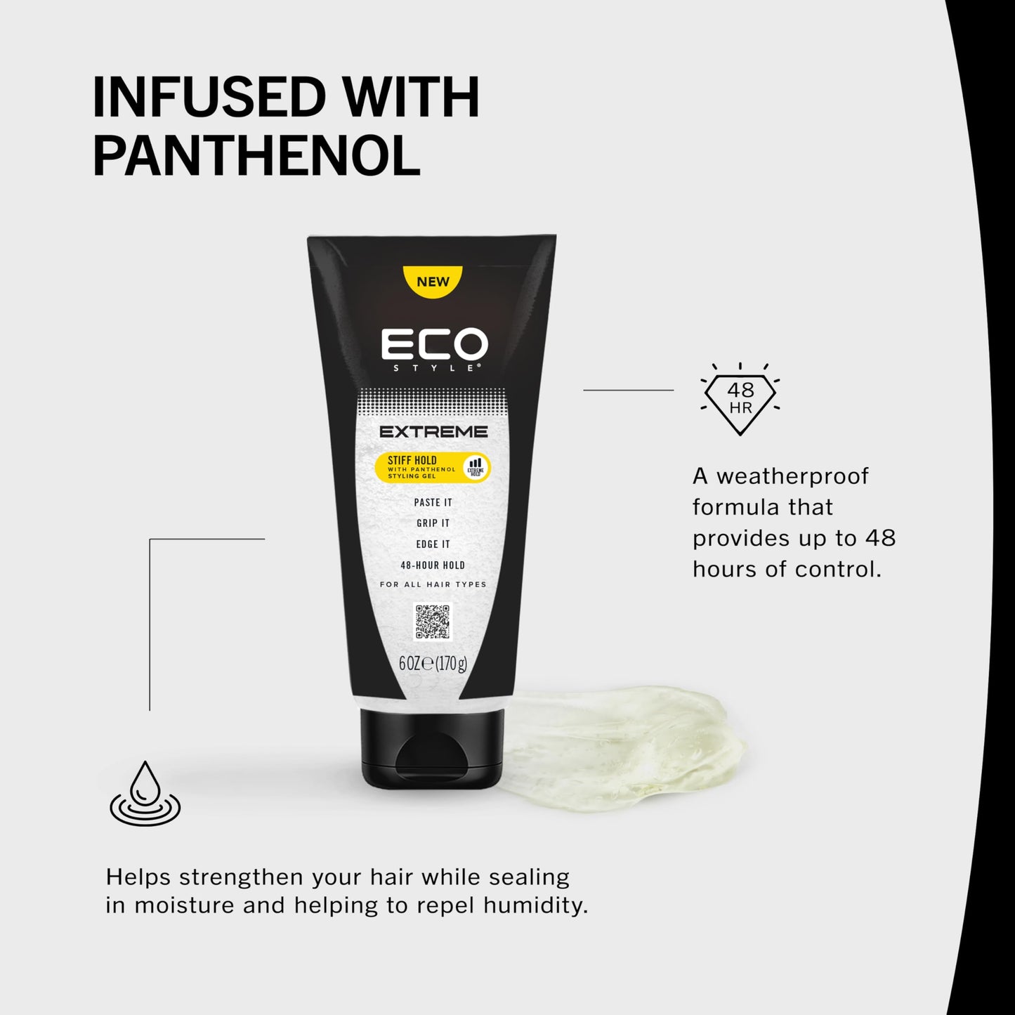 Eco Style Extreme Stiff Hold Gel - Maximum Hold Styling Gel for Textured Hair, Long-Lasting Definition and Control, Alcohol-Free Formula, 6 oz Beauty & Personal Care Eco Style