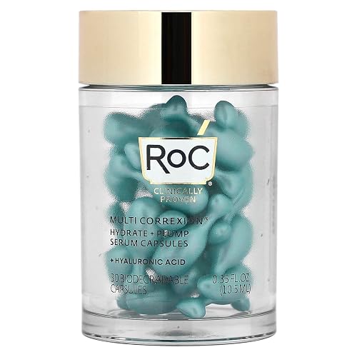 Multi Correxion, Hydrate + Plump, Night Serum Capsules, Fragrance-Free, 30 Biodegradable Capsules, RoC Y Beauty & Personal Care RoC