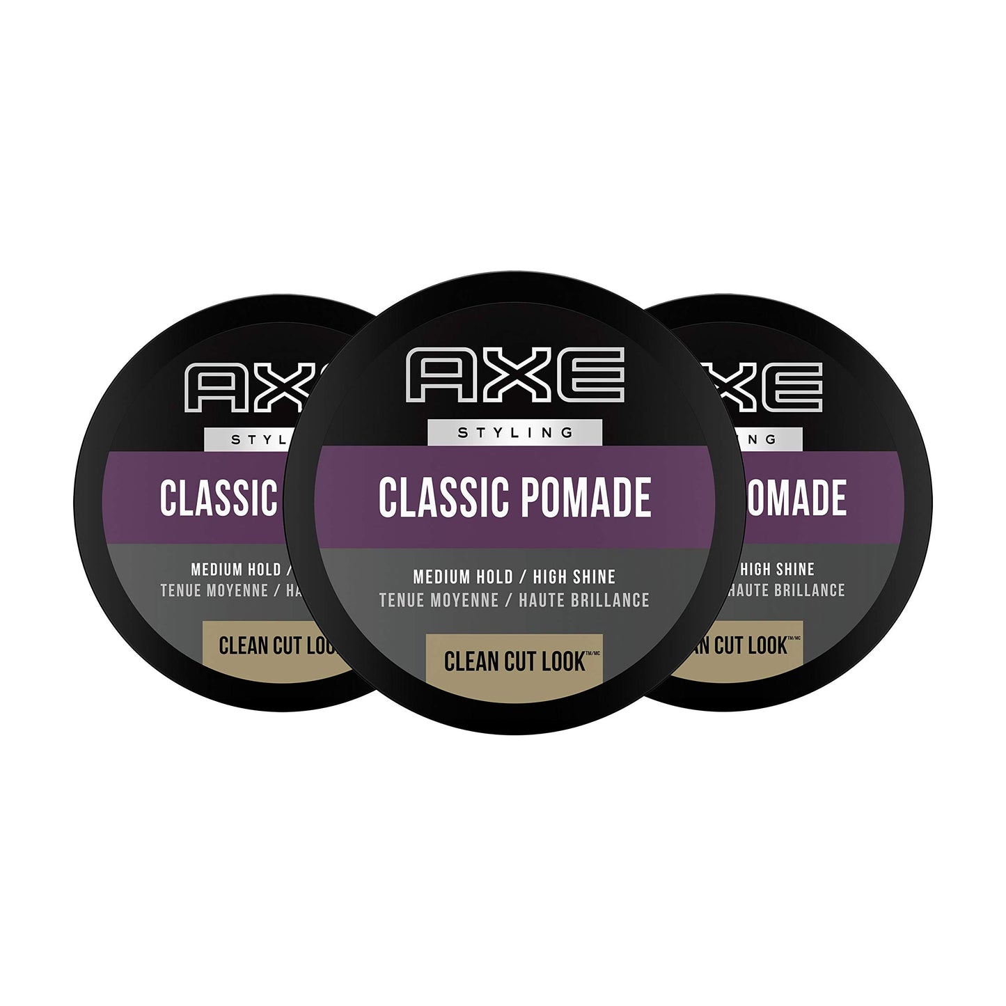 AXE Hair Pomade for Men For a Clean Cut Look Classic Easy to Use Styling Hair Product 2.64 oz, 3 Count Beauty & Personal Care AXE