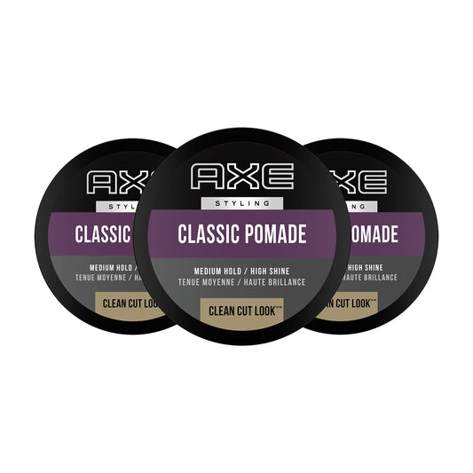 AXE Hair Pomade for Men For a Clean Cut Look Classic Easy to Use Styling Hair Product 2.64 oz, 3 Count Beauty & Personal Care AXE