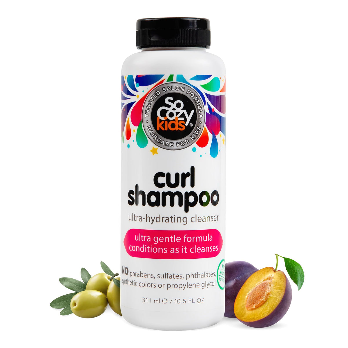SO COZY Kids Shampoo for Curly Hair, Gentle & Ultra-Hydrating, 10.5 Fl Oz