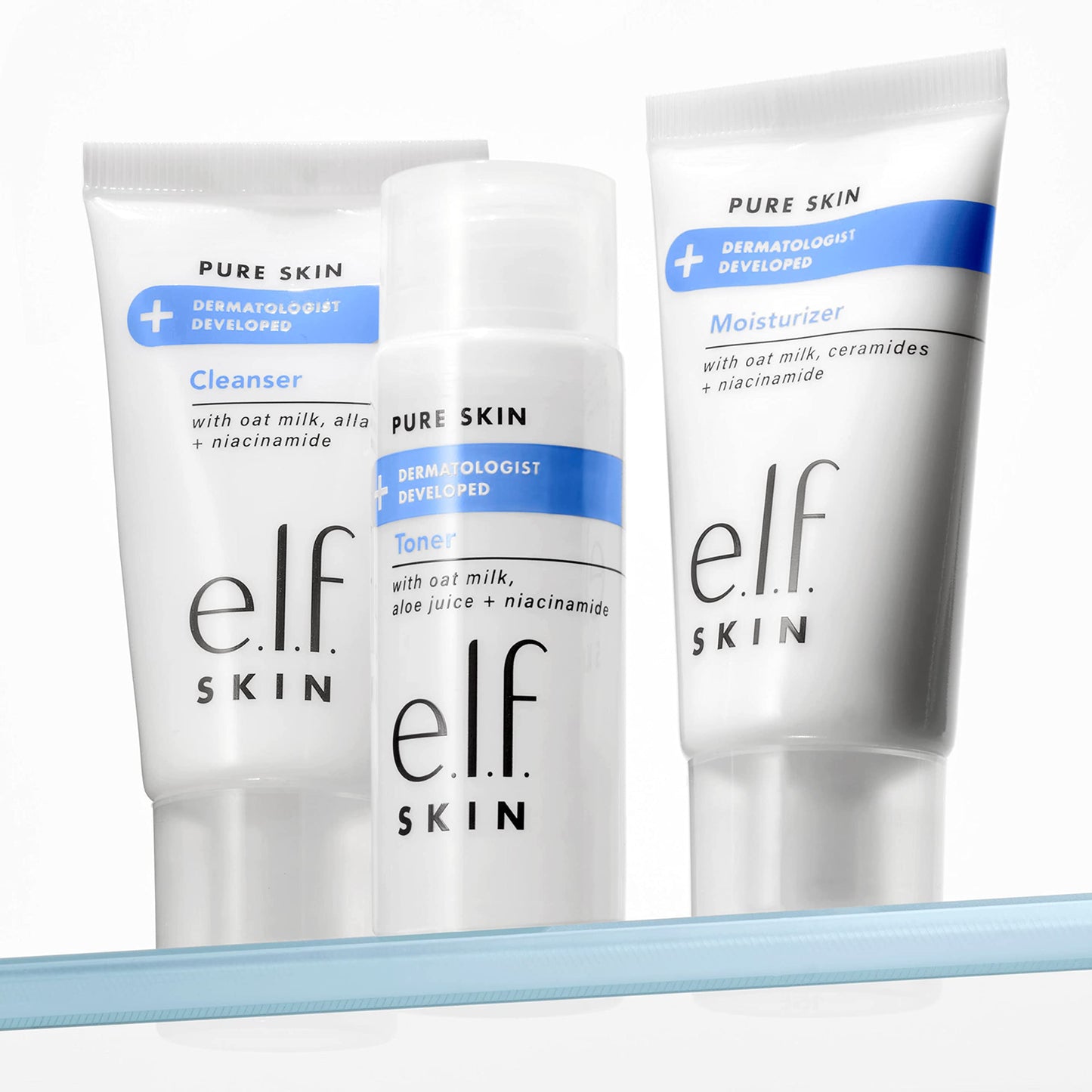 e.l.f. Skin Pure Skin Back to Basics Mini Kit, Clean & Gentle Cleanser, Toner & Moisturizer, Great for Sensitive Skin, TSA-Friendly Sizes Beauty & Personal Care e.l.f.