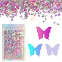 Pink Butterfly Face & Body Glitter - Chunky Glitter - Cosmetic Grade - Uses Include: Festival Rave Makeup Face Body Nails Resin Arts & Crafts, Resin Beauty & Personal Care Electric Bliss Beauty